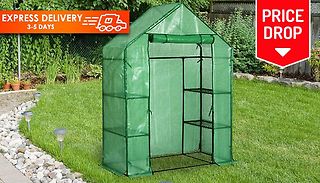 Walk-In Plastic Garden Greenhouse - 2 Sizes