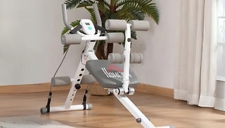 HOMCOM Multi-Functional Core Abdominal Ab Trainer Bench - With LCD Scr ...
