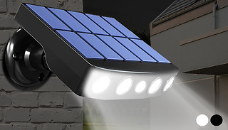 Motion Sensor Solar Powered Security Light - Black or White