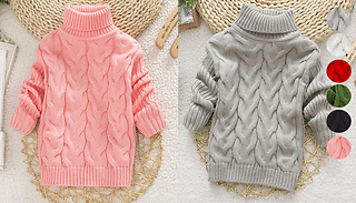 Kids' Winter Knitted Texture Jumper - 6 Colours & 6 Sizes