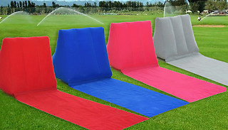 Outdoor Beach Mat with Inflatable Triangle Cushion - 4 Colours