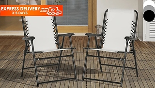 Outsunny 2-Piece Outdoor Folding Chair Set - 3 Colours
