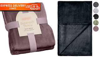Super Soft Blanket Throws - 3 Designs & 4 Colours