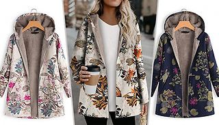 Winter Fleece-Lined Hooded Jacket - 8 Sizes & 3 Colours 