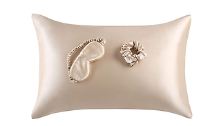 Satin Pillowcase & Sleeping Mask Gift Set - 3 Colours