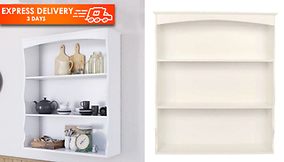 White Polar 3-Tier Wall-Mounted Kitchen Shelf