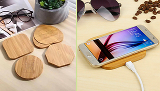 Wooden Wireless QI-Compatible Charging Pad - 4 Designs