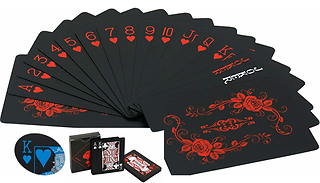 Black Waterproof Playing Card Set - 2 Colours