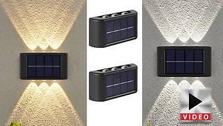 6-LED Up & Down Solar-Powered Outdoor Light - 1, 2, or 4-Pack