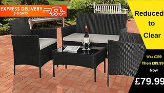 4-Seater Garden Patio Rattan Furniture Set