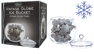 Mixology Vintage Globe Silver Ice Bucket