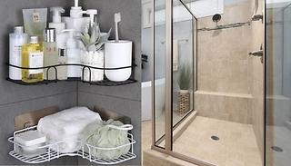 1 or 2-Pack Bathroom Corner Shelf - 2 Colours