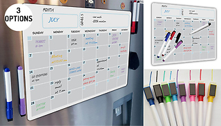 Erasable Magnetic Monthly Wall Planner Whiteboard - 3 Options!