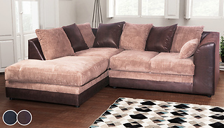 Left or Right Nelson Jumbo Cord Corner Sofa - 2 Colours