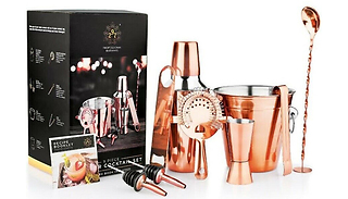 Manhattan 9-Piece Copper Plated Stainless Steel Cocktail Set