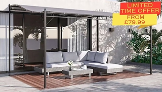 UV-Resistant Weatherproof Metal Pergola - 2 Colours