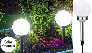 2 or 4 Solar Orb Lawn Lights - 2 Colours
