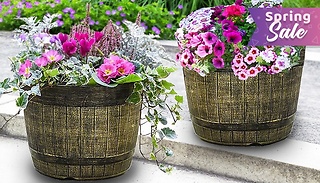 Whisky Barrel Planter - 1, 2 or 3 Pots