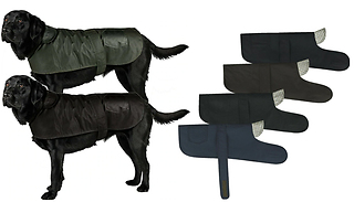 Waxed Cotton Waterproof Dog Coat - 4 Colours & 8 Sizes