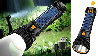 50,000LM Rechargeable LED Solar Power Bank Torch Light