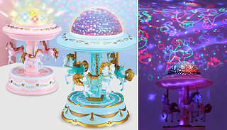 Musical Merry-Go-Round Projector Light - Pink or Blue!