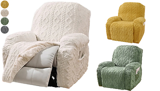 Stretchy Knitted Recliner Armchair Cover - 4 Colours