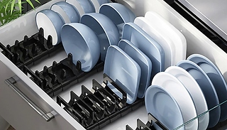Aluminium Adjustable Cabinet Dish Drainer & Storage - 2 Styles