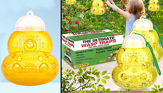 2x Outdoor Hanging Humane Wasp Bee Traps - 2 Colours
