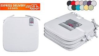 4-Pack Seat Pad Cushions - 13 Colours