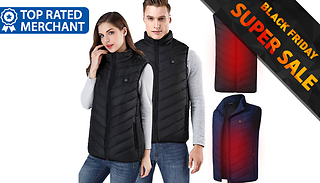 Unisex Thermal Electric USB Heated Gilet - 6 Sizes & 4 Colours