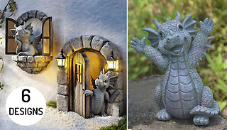 1 or 2 Happy Dragon Garden Statues - 6 Designs