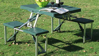 Outsunny Space Saver Foldable Picnic Table!