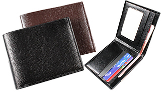 Men's PU Leather Card Fold Wallet - 2 Colours