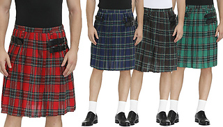 Men's Scottish-Style Kilt - 4 Colours & 3 Sizes