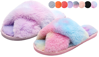 Fluffy Faux-Fur Warm Slippers - 8 Colours & 3 Sizes