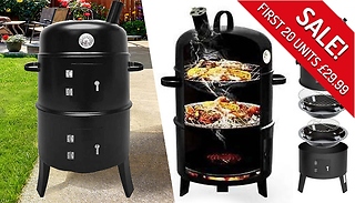 SmokeHouse Triple Chamber Smoker & BBQ Grill