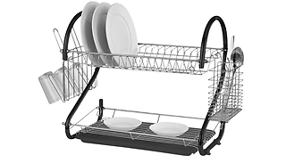 2-Tier Chrome-Plated Steel Dish Rack