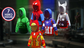 Kids Super Hero Inspired Zip-up Hoodie - 7 Colours & 6 Sizes