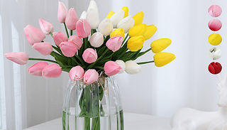 1, 2 or 4 Artificial Tulip Flowers - 8 Colours