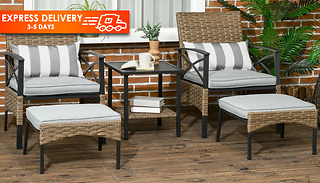 2-Seater Rattan Garden Chair Furniture Set