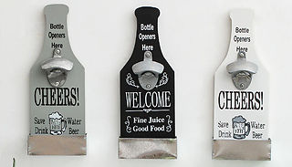 Wall-Mounted Beer Bottle Opener - 1 or 2-Pack & 3 Colours