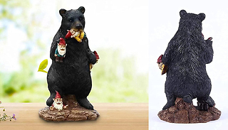 Momma Bear Gobbling Up Gnomes Resin Statue