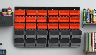 DURHAND 30 Cubbie Garage On-Wall Storage Organiser