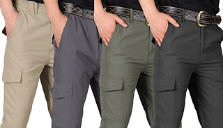 Water Resistant Cargo Trousers - 4 Colours & Sizes