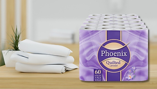 Phoenix Quilted Lavender-Scent Toilet Paper - 60-Pack