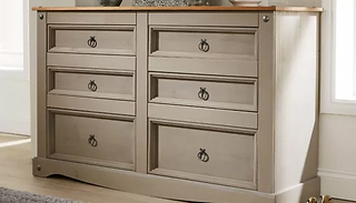 Grey Corona 6-Drawer Chest