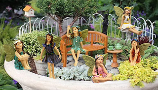 6 Mini Resin Fairy Garden Figurines