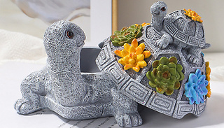 Pair of Turtles & Succulents Ashtray