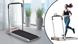 HOMCOM 1-10kmh Folding Treadmill with LCD Monitor