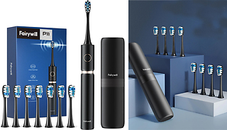 Ultrasonic Electric Toothbrush with 8 Brush Heads & Travel Case
